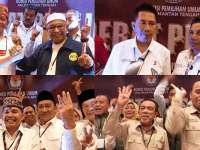 Empat pasangan calon gubernur dan wakil gubernur Kalimantan Tengah