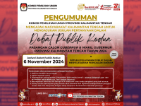 Pengumuman KPU Kalteng