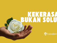Ilustrasi bunga mawar putih sebagai simbol perdamaian.