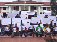 Ratusan Orang Demo Bela Kades Tempayung vs PT Sungai Rangit