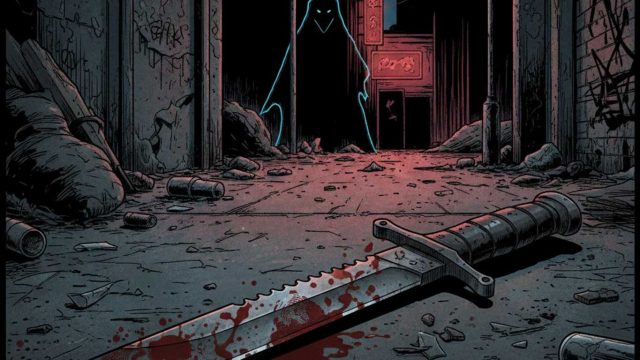 Ilustrasi pisau untuk melakukan tindak kejahatan penganiayaan berat.