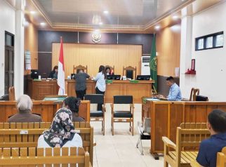 Foto suasana sidang praperadilan di Pengadilan Negeri Palangka Raya Kota Palangka Raya.