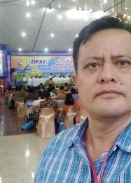 Foto anggota DPRD Palangka Raya Hatir Sata Tarigan menyampaikan pandangan terkait efisiensi anggaran di Palangka Raya.