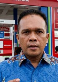 Foto anggota DPRD Palangka Raya Khemal Nasery menyampaikan pernyataan terkait dampak kenaikan BBM di Palangka Raya.