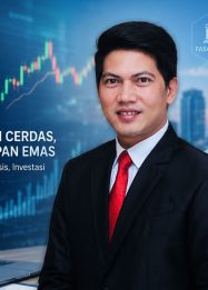 Foto Rio Kriswanto sedang memberikan pandangan soal literasi saham di Palangka Raya