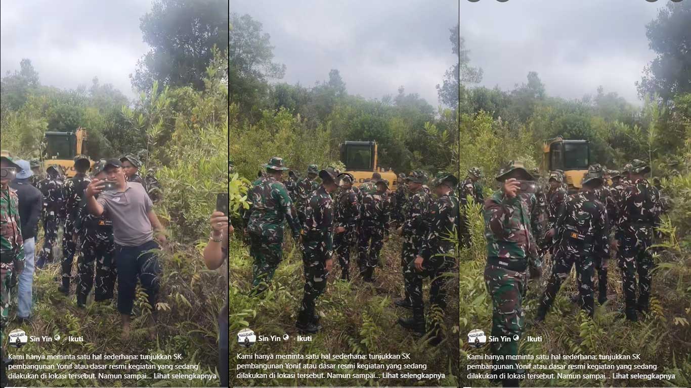 Foto alat berat sedang berada di lahan Kelompok Tani Karya Baru 18 di Kotawaringin Timur