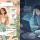 Ilustrasi Gen Z menghadapi tekanan gaya hidup media sosial dan beban finansial akibat konsumsi digital serta paylater.