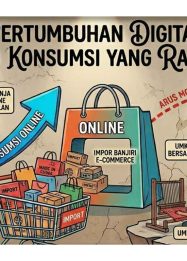 Ilustrasi Pertumbuhan Digital dan Konsumsi yang Rapuh