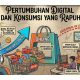 Ilustrasi Pertumbuhan Digital dan Konsumsi yang Rapuh