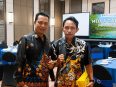 Foto Ketua PWI Kalimantan Tengah Muhamad Zainal bersama Ketua IPJI Kalimantan Tengah Pickrol Hidayat di Semarang.