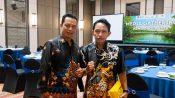 Foto Ketua PWI Kalimantan Tengah Muhamad Zainal bersama Ketua IPJI Kalimantan Tengah Pickrol Hidayat di Semarang.