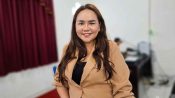 Anggota DPRD Gunung Mas Cici Susilawati menyampaikan harapannya kepada mahasiswa KKN Universitas Palangka Raya