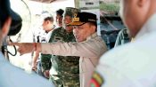 Gubernur Kalimantan Tengah Agustiar Sabran saat meninjau Posko Penanganan Karhutla di Kabupaten Pulang Pisau.