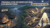 Ilustrasi pemadaman listrik di dan dugaan korupsi batubara.