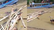 Jasad ditemukan mengapung di aliran Sungai Katingan sebelum proses evakuasi.