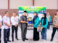 Wakil Bupati Kapuas Dodo saat menghadiri acara penyambutan dan pelepasan mahasiswa KKN UNISKA di GOR Panunjung Tarung.