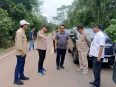 kondisi jalan raya yang sedang dalam tahap perencanaan perbaikan infrastruktur di wilayah Kalimantan Tengah.