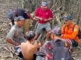 Tim SAR gabungan menemukan M. Teguh di Hutan Telaga Seberang, Kabupaten Seruyan.