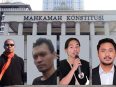 Empat pemohon uji materi UU Penanggulangan Bencana ke Mahkamah Konstitusi, Paulus Alfons Yance Dhanarto, Davit Purwodesrantau, Krismes Santo Sihaloho dan Damai Alam Usop.