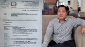 Kolase bukti tanda terima pengaduan Aryo Nugroho ke Dewan Adat Dayak Kalimantan Tengah dan foto Aryo Nugroho