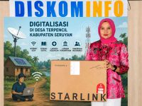 Perangkat internet berbasis satelit Starlink untuk mendukung konektivitas di wilayah Seruyan.