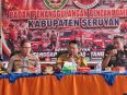 Suasana rapat penetapan status Tanggap Darurat Karhutla Kabupaten Seruyan di Aula BPBD Seruyan.